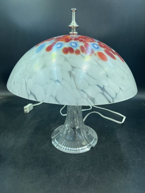 Lot 214: Murano Lamp Shade and lamp