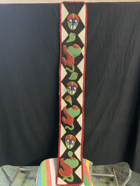 Lot 266: African Nigerian Kings Beaded Belt Panel