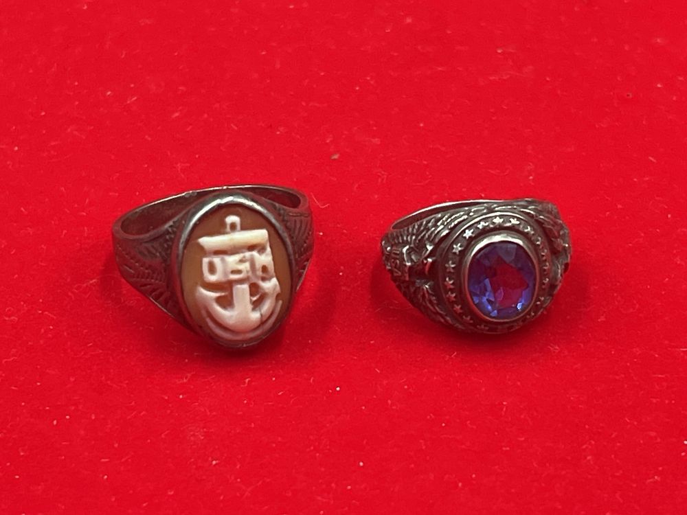 Lot 277: Vintage Military Silver Rings