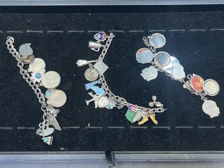 Lot 290: Silver Charm Bracelets