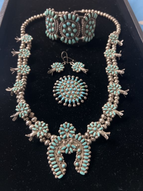 Lot 292: Native American Needle Point Squash Set