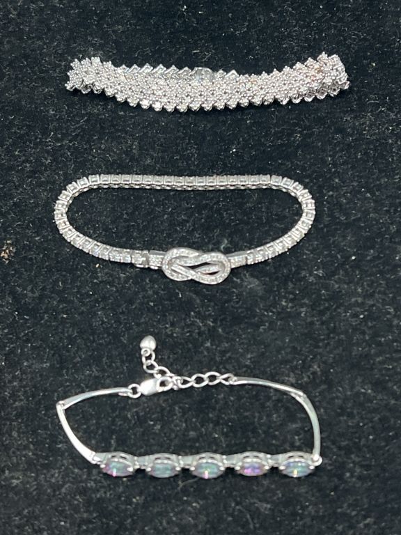 Lot 156: Sterling Bracelets