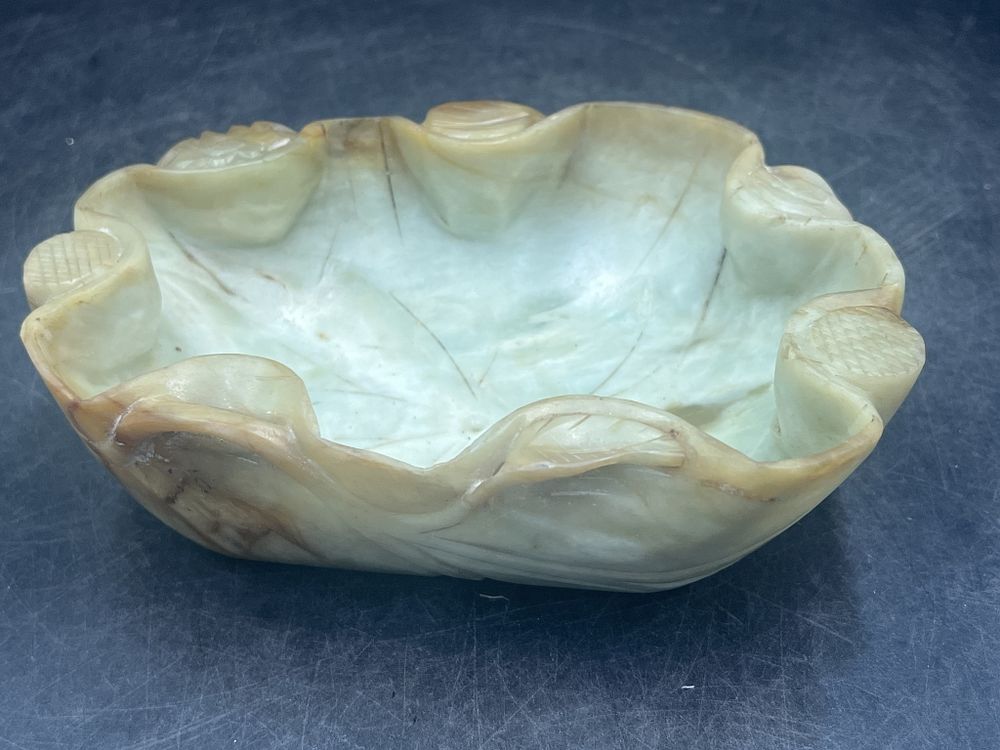 Lot 166: Vintage Large Jade Brush Bowl