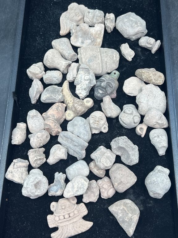 Lot 201: Vintage Pottery Head Fragments