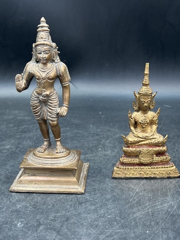 Lot 237: Gold Gilted Hindu Goddess Parvati and more