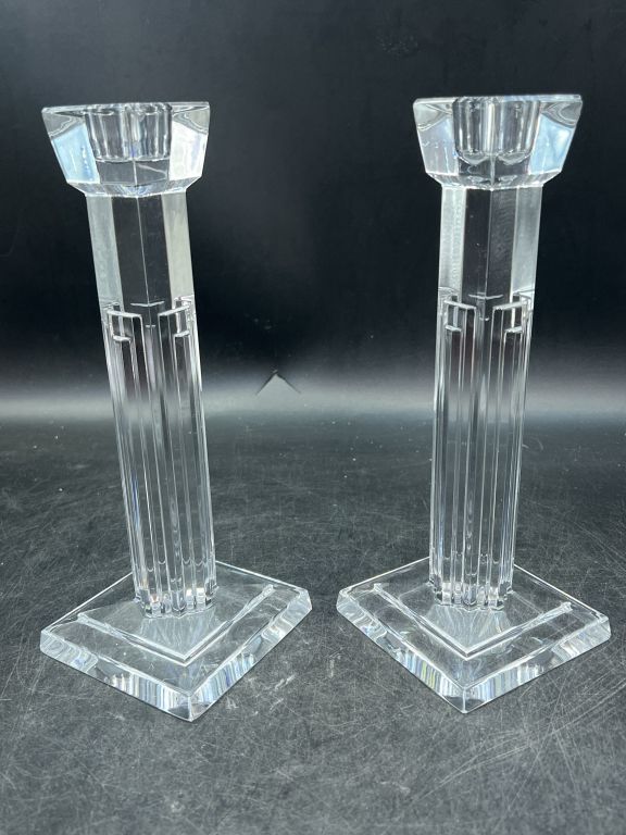 Lot 256: Waterford Crystal Candle Holders