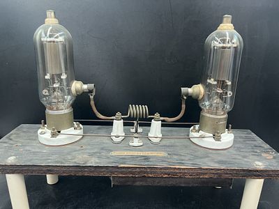 Vintage Electric Experiment Display. Measures 15' x 21 x 6.5". Some antique Complete electric