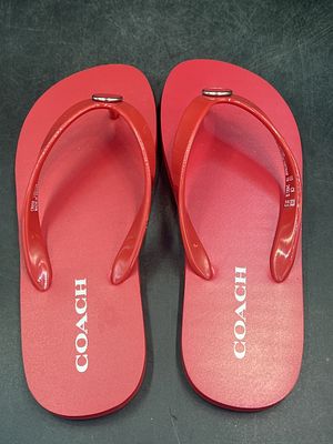 Coach Flip Flops. Size is US 7B and made in Vietnam. Condition is very lightly use, see