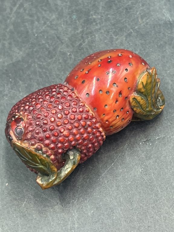 Lot 160: Vintage Carved Fruit Netsuke