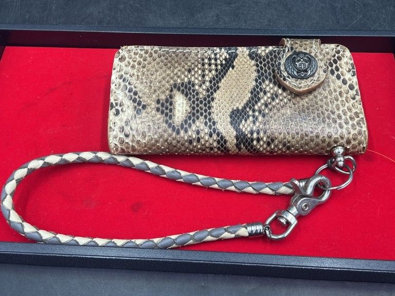Lot 181: Vintage Python Wristlet