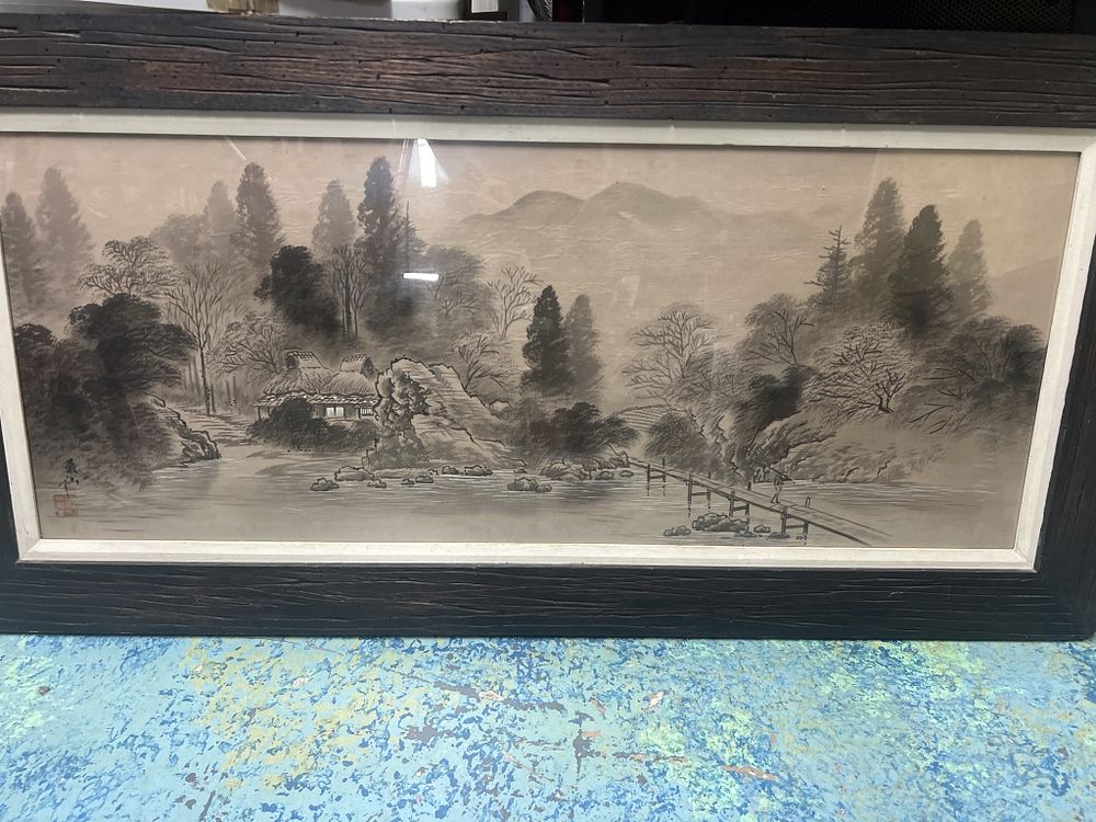 Lot 195: Japanese Ink Wash Print