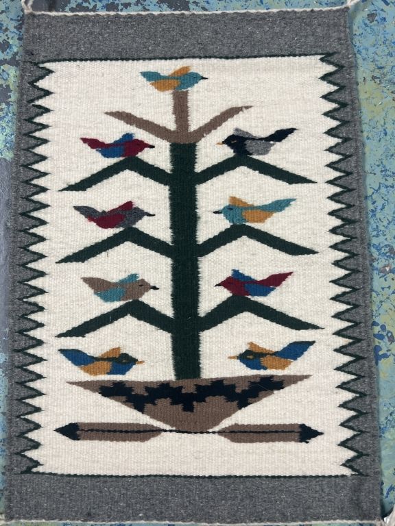 Lot 231: Navajo Hand Woven Rug by Rose Bitah