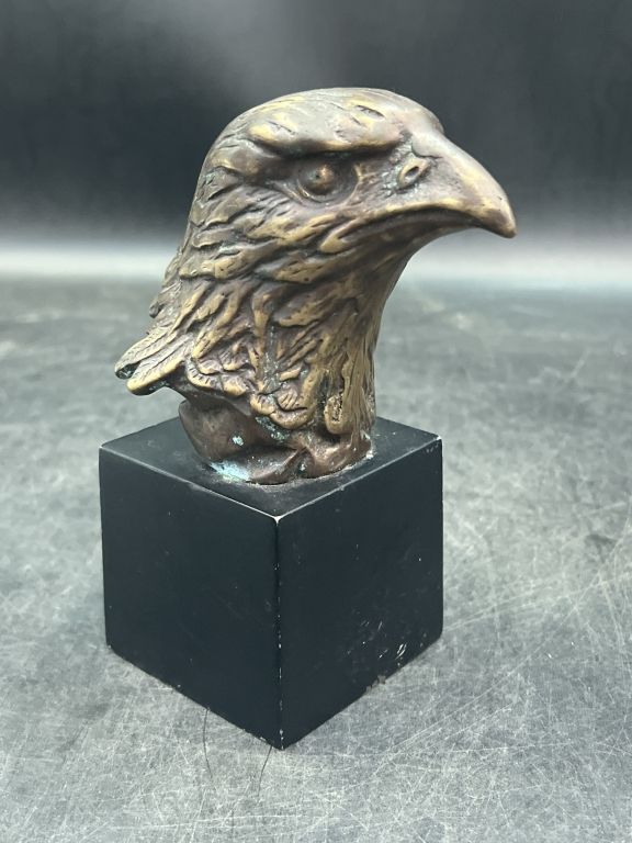 Lot 236: Bronze Eagle Sculpture