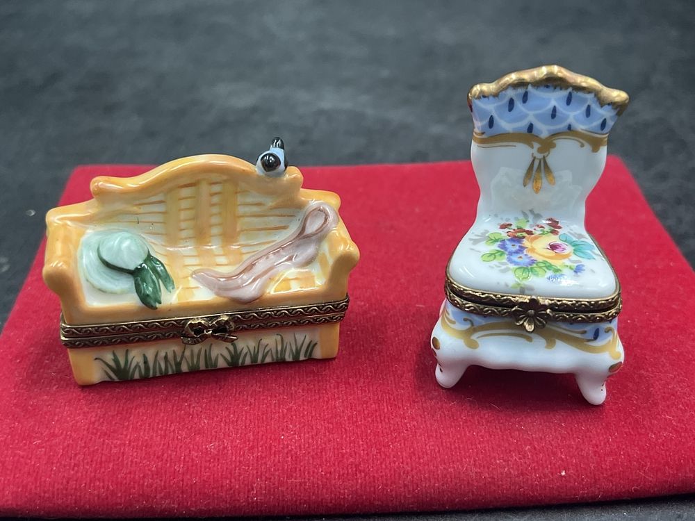 Lot 239: Limoge Trinket Boxes