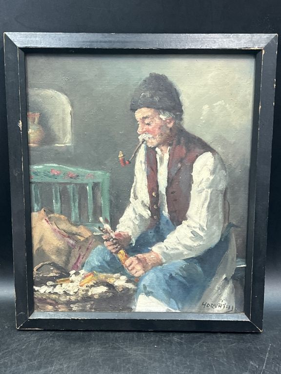 Lot 247: Vintage Horvath Oil Painting