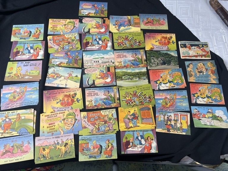 Lot 262: Vintage Humorous Color Postcards