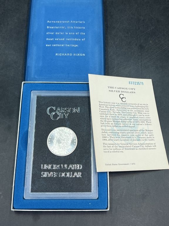 Lot 279: 1883-CC GSA Morgan Silver Dollar Beautiful BU Coin