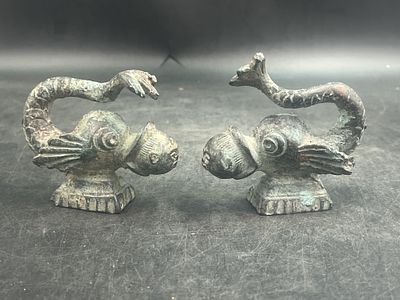 Vintage Bronze Escutcheons. Matching pair made from bronze and show sign of patina. See pictures 