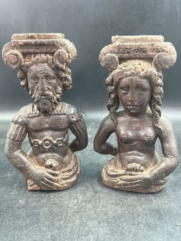 Lot 187: Antique Carved Architectural Corbels/Brackets