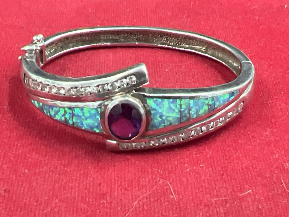 Lot 201: Sterling Silver Bangle Bracelet