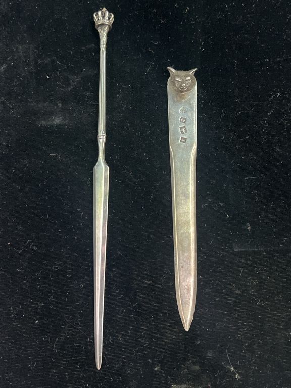 Lot 202: Vintage Antique Sterling Letter Openers