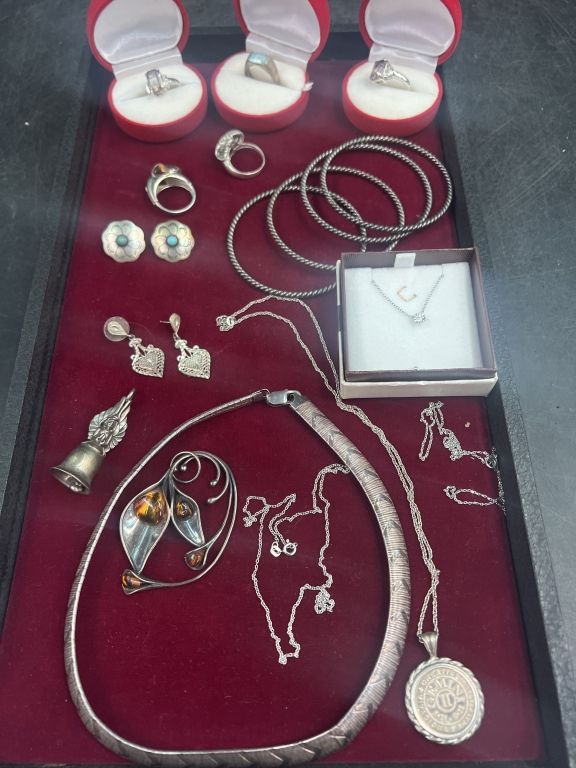 Lot 223: Sterling Silver Jewelry