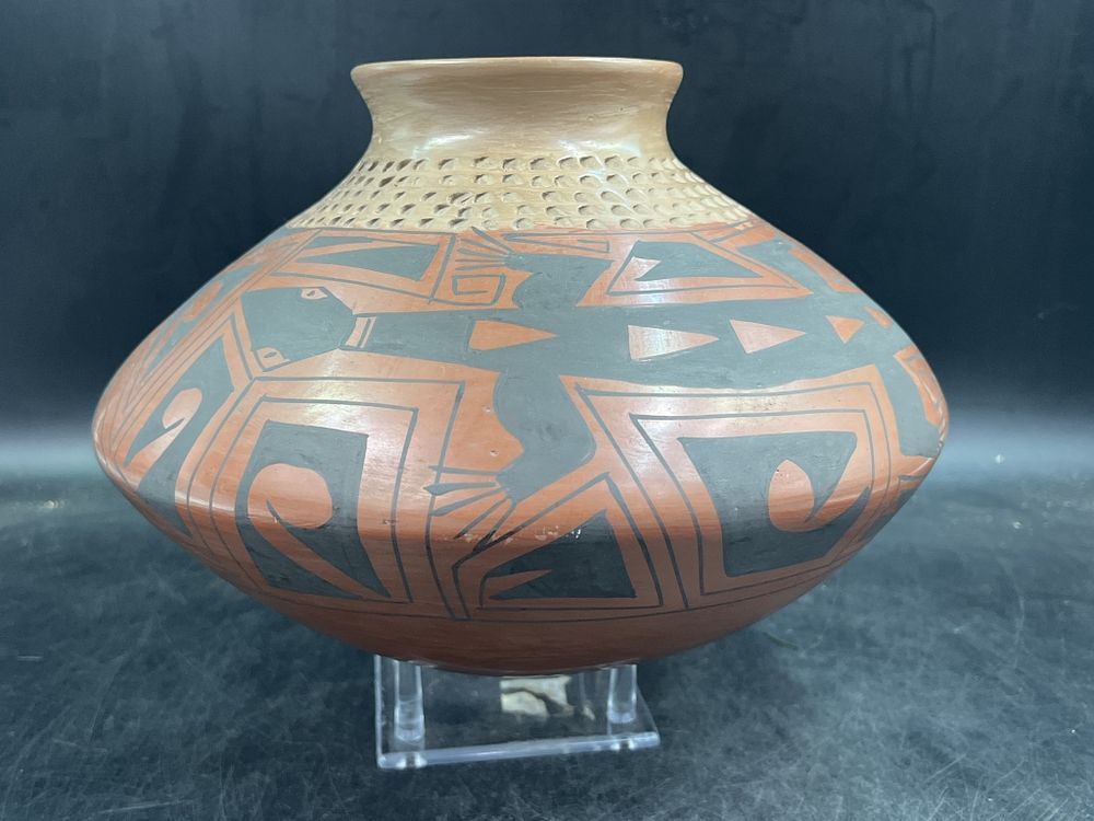 Lot 251: Genoveva Sandoval Polychrome Pottery "Signed"