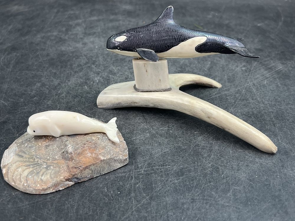 Lot 258: Alaskan Orca Whale and Ivory Seal