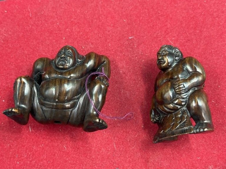 Lot 284: Hand Carved Wooden Figures of Hotei
