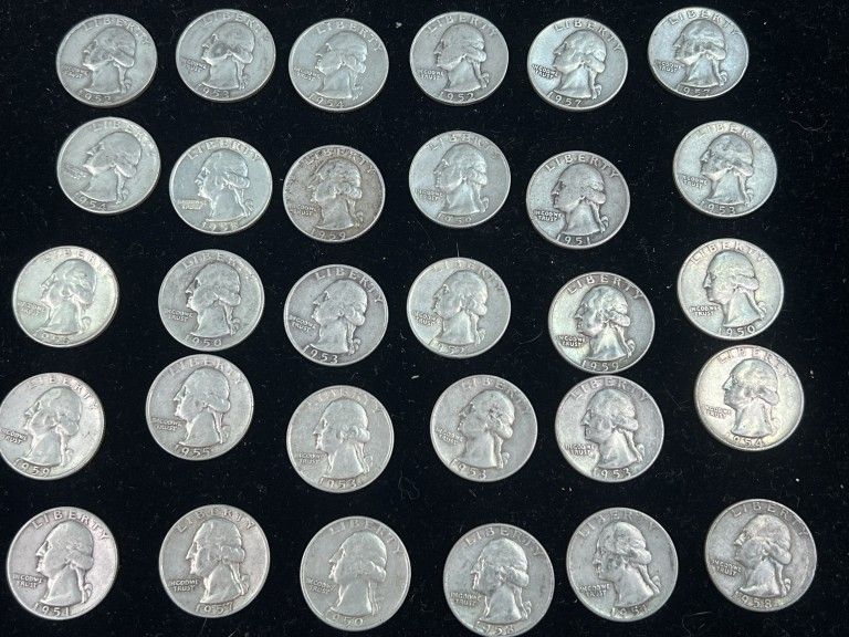 Lot 295: Silver Quarters