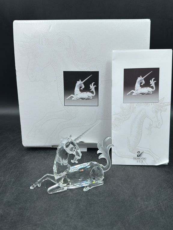 Lot 153: Swarvoski Unicorn with Box