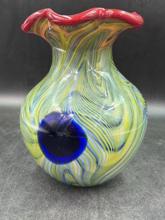 Lot 171: Murano Multi Colored Speckled Pattern w/Blue Eye