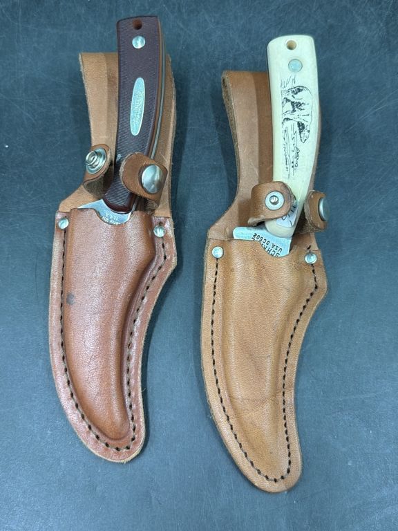 Lot 179: Camillus and Schrade Knives w/Sheath