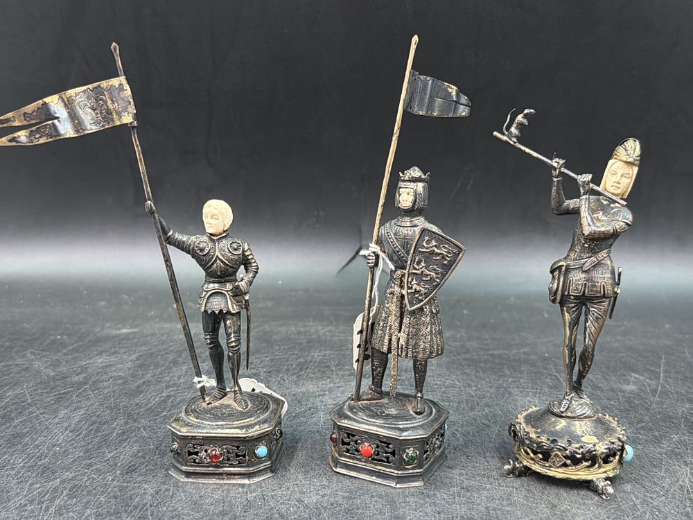 Lot 180: 4Vintage German Sterling Silver Figures