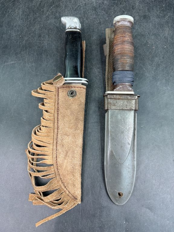 Lot 206: Vintage Knifes with Sheaths