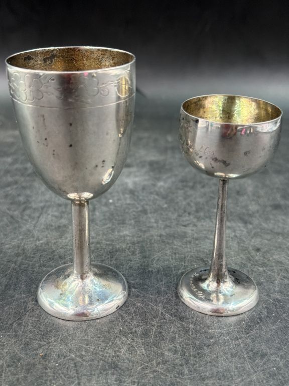 Lot 210: Vintage Silver Goblets