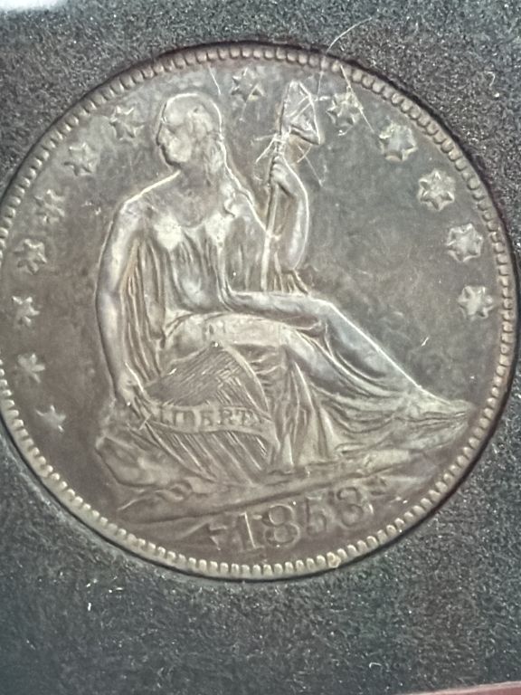Lot 281: 1853 Seated Liberty Half Dollar