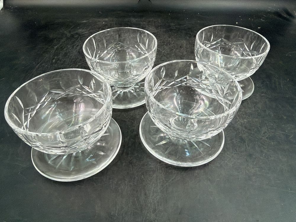 Lot 284: Waterford Lismore Footed Dessert Bowls