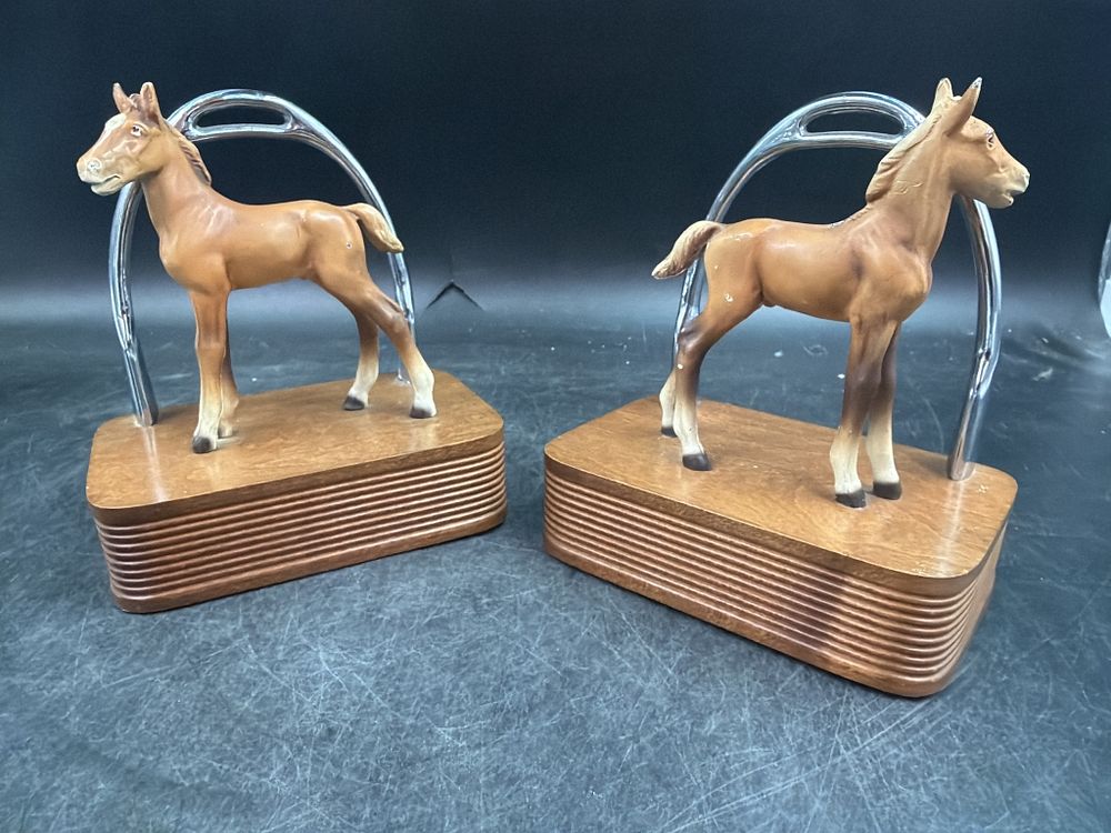 Lot 305: Mid Century 1960's Equestrian Bookends