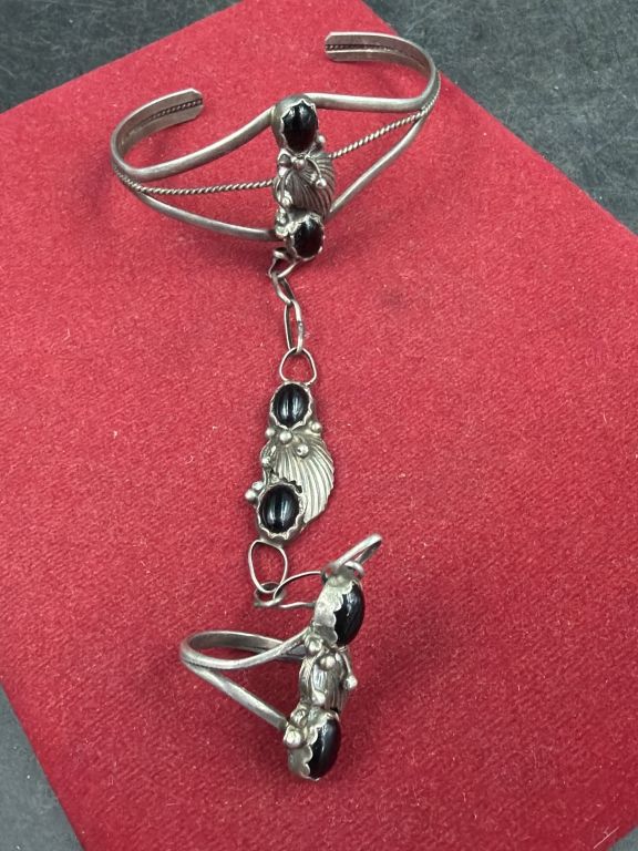 Lot 333: Sterling Silver Slave Bracelet