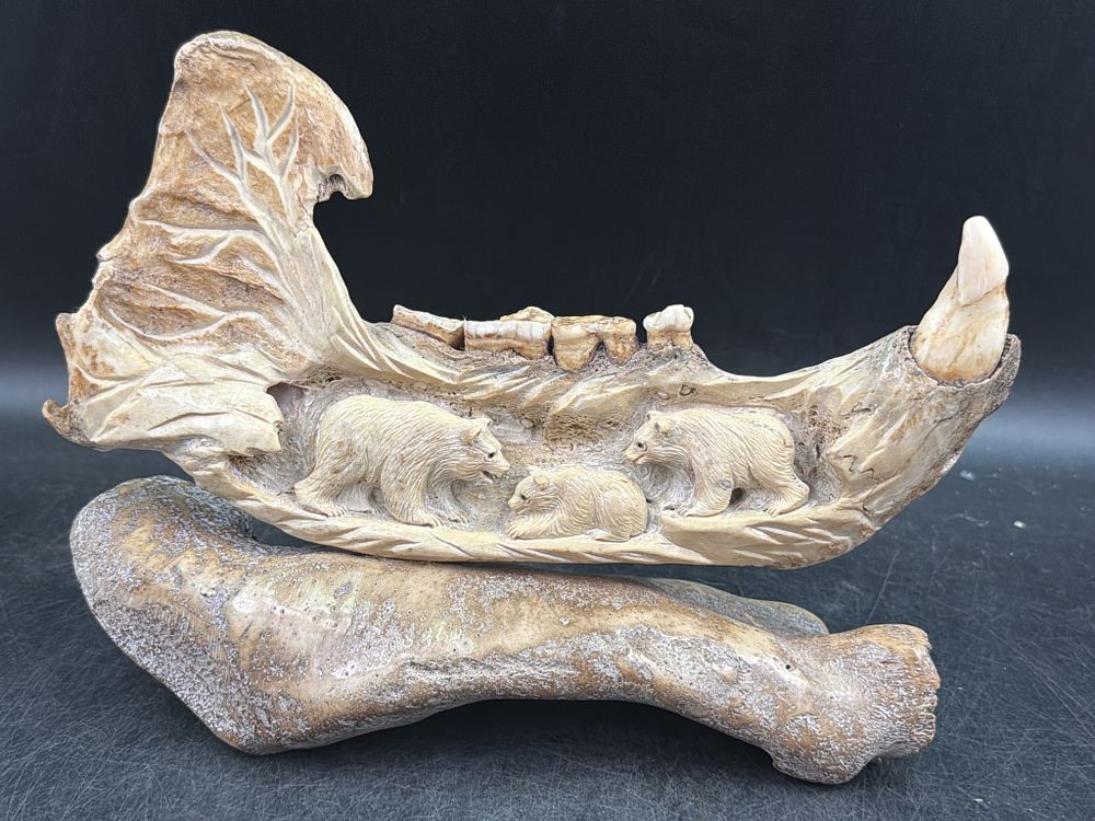Lot 356: Eddie Lee Fossilized Ivory Jar Bone