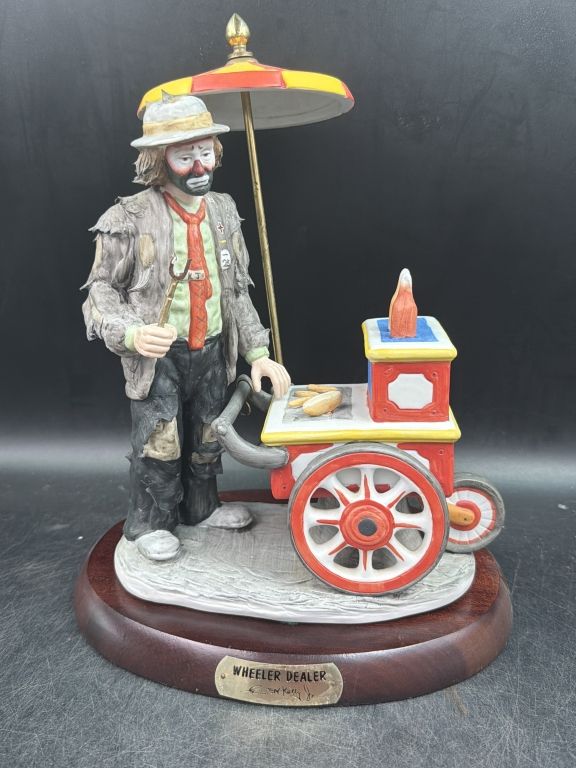 Lot 387: Emmett Kelly "Wheeler Dealer" Figurine