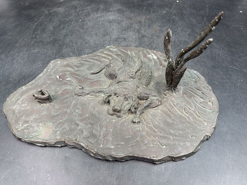 Lot 401: Vintage Cast Bronze Animal Sculpture