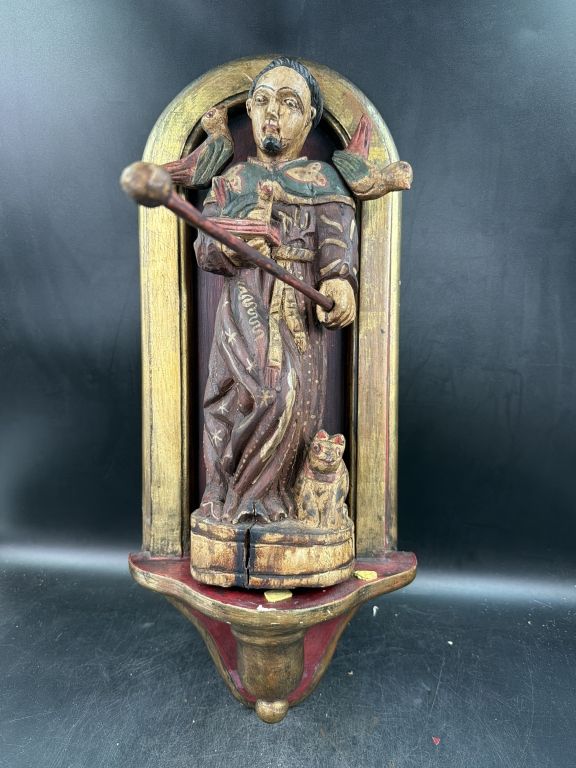 Lot 405: Wooden Sculpture Santos Statue