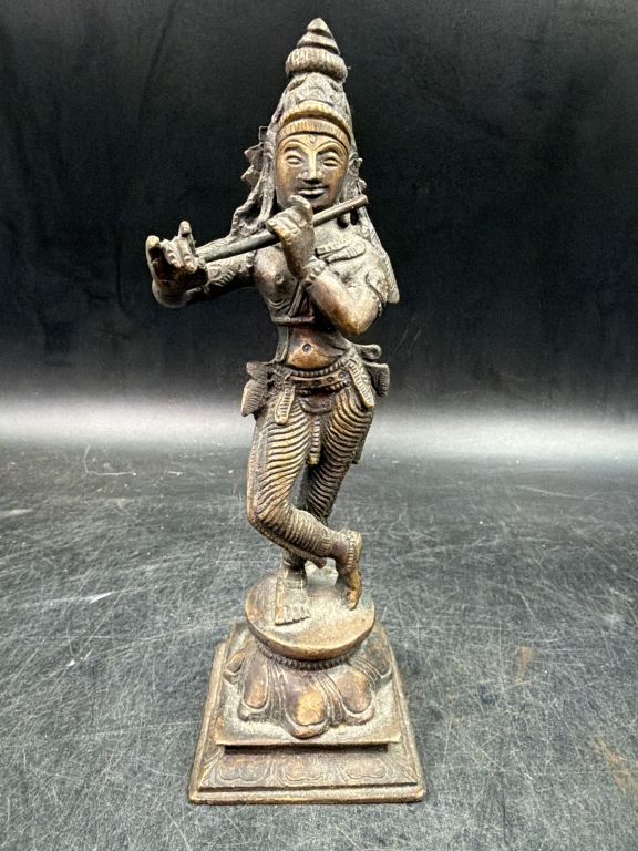 Lot 422: Bronze Sculpture Hindu Deity Krishna