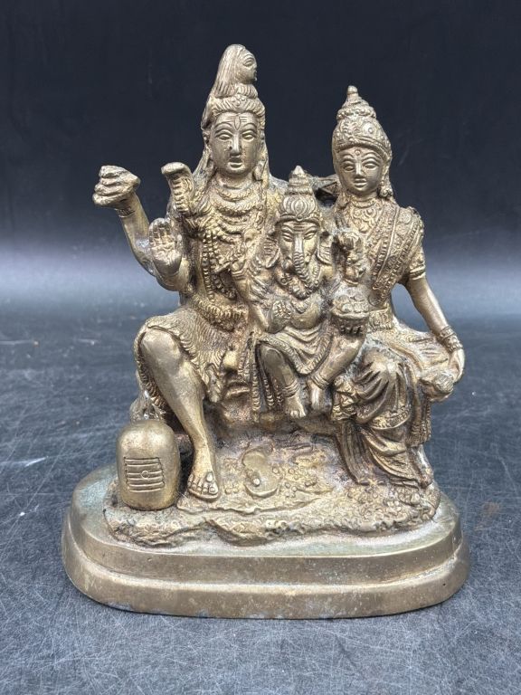 Lot 423: Brass Shiva Idol
