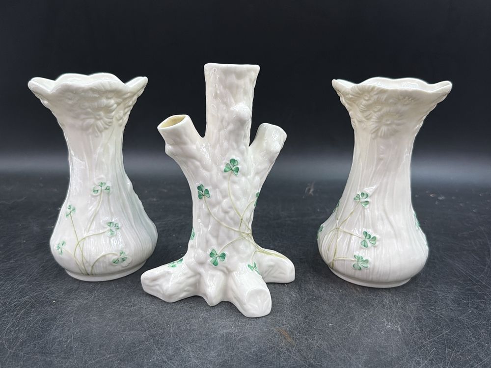 Lot 430: Belleek Vases