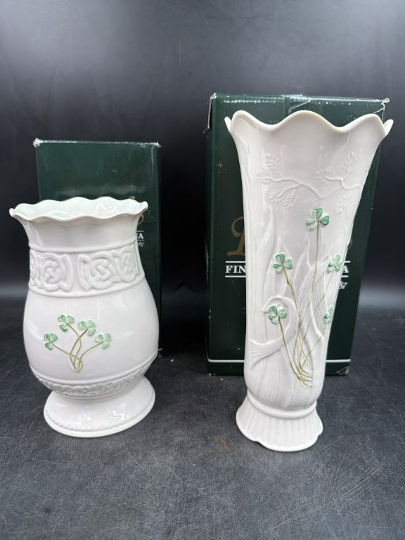 Lot 434: Belleek Vase