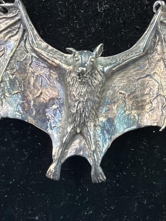 Sterling 3 Bat Necklace