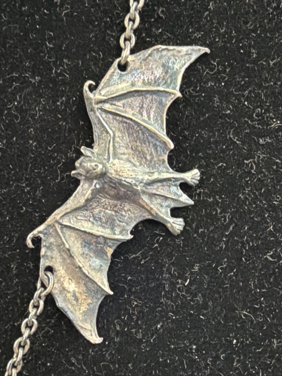 Sterling 3 Bat Necklace